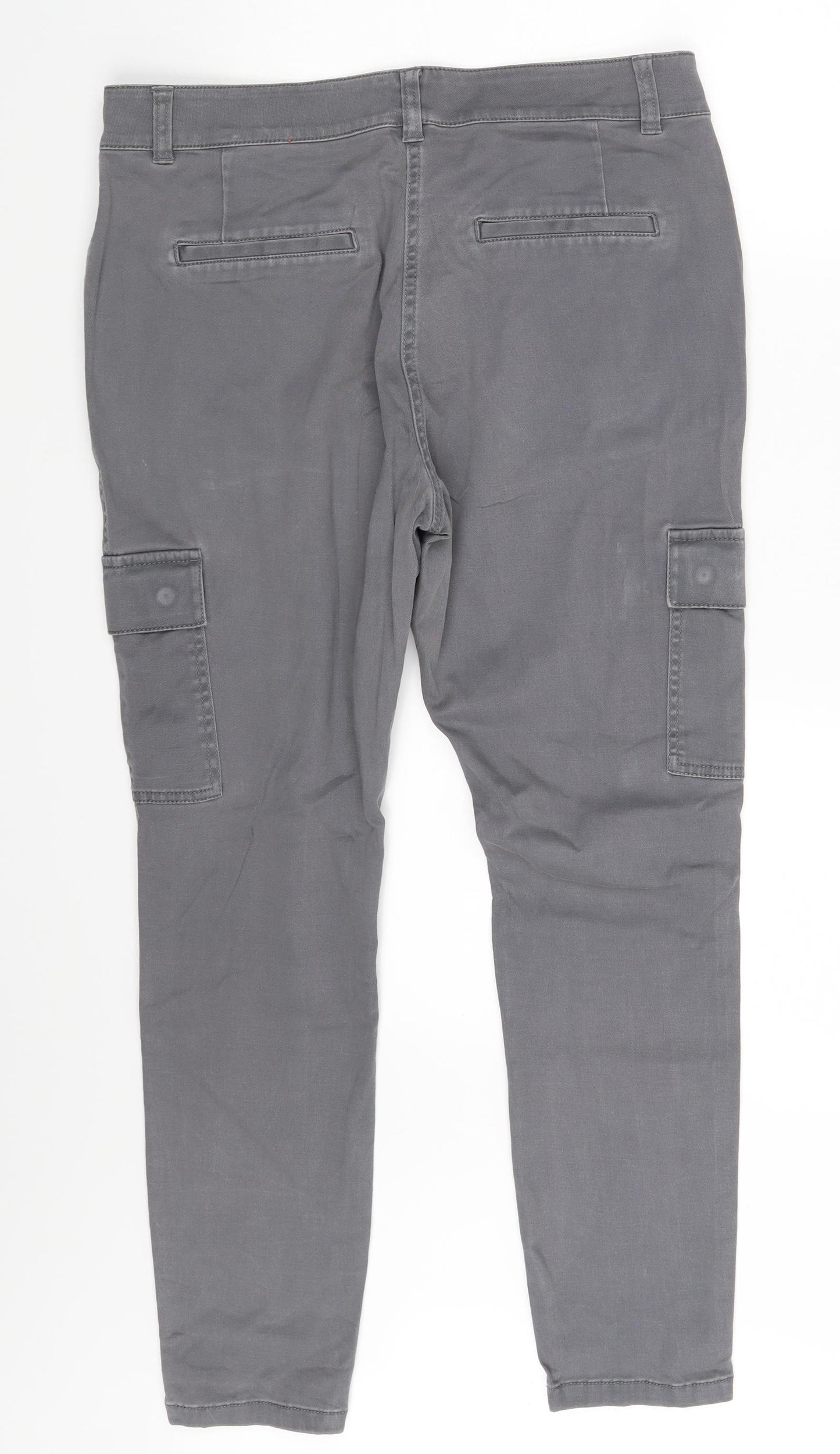 M&S Womens Grey   Trousers  Size 14 L26 in