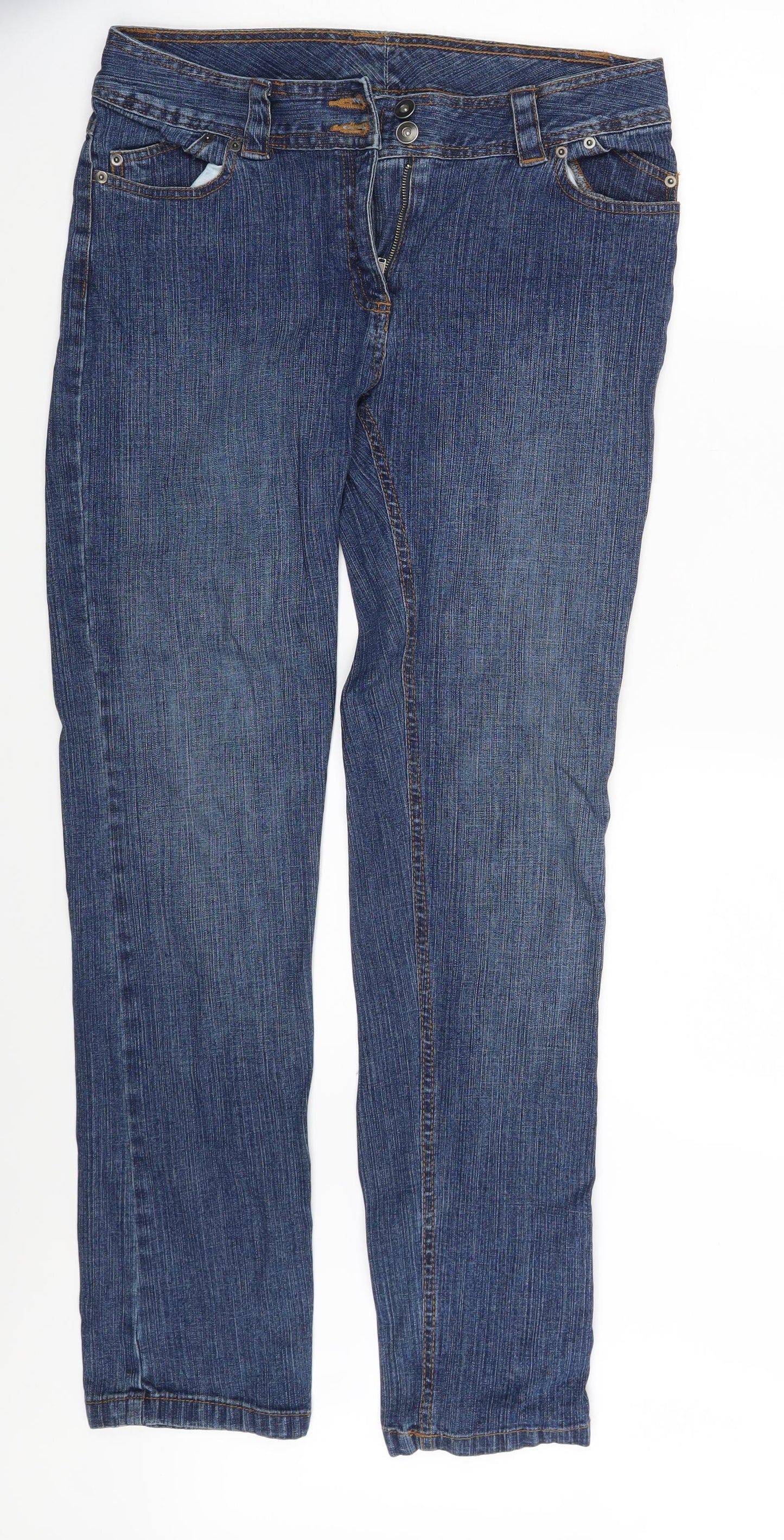 TG Denim Womens Blue  Denim Straight Jeans Size 12 L30 in