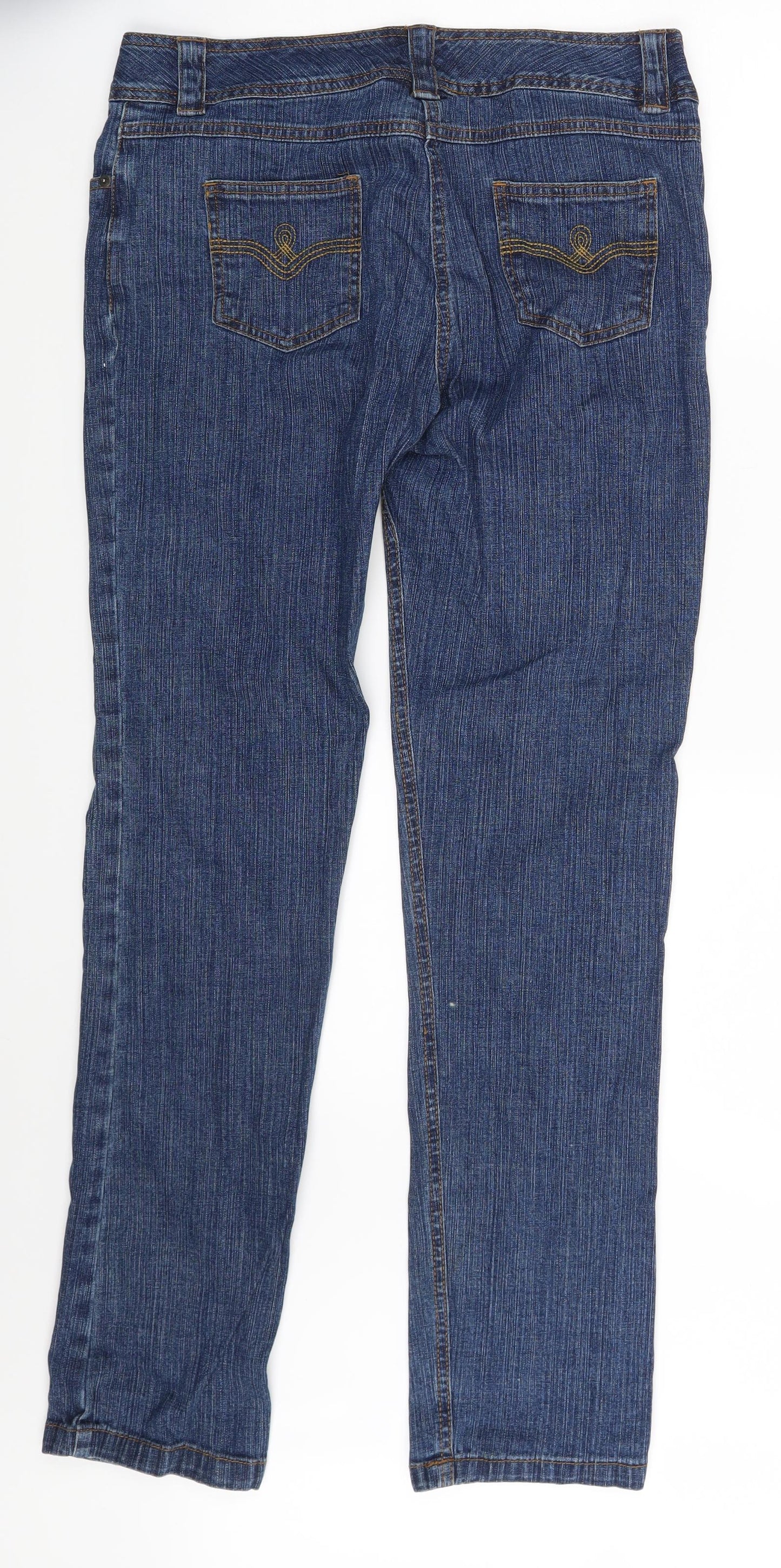 TG Denim Womens Blue  Denim Straight Jeans Size 12 L30 in