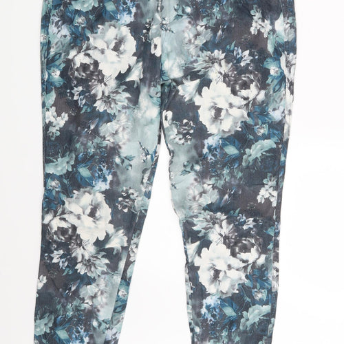 Rut & Circle Womens Multicoloured Floral  Capri Trousers Size 10 L24 in