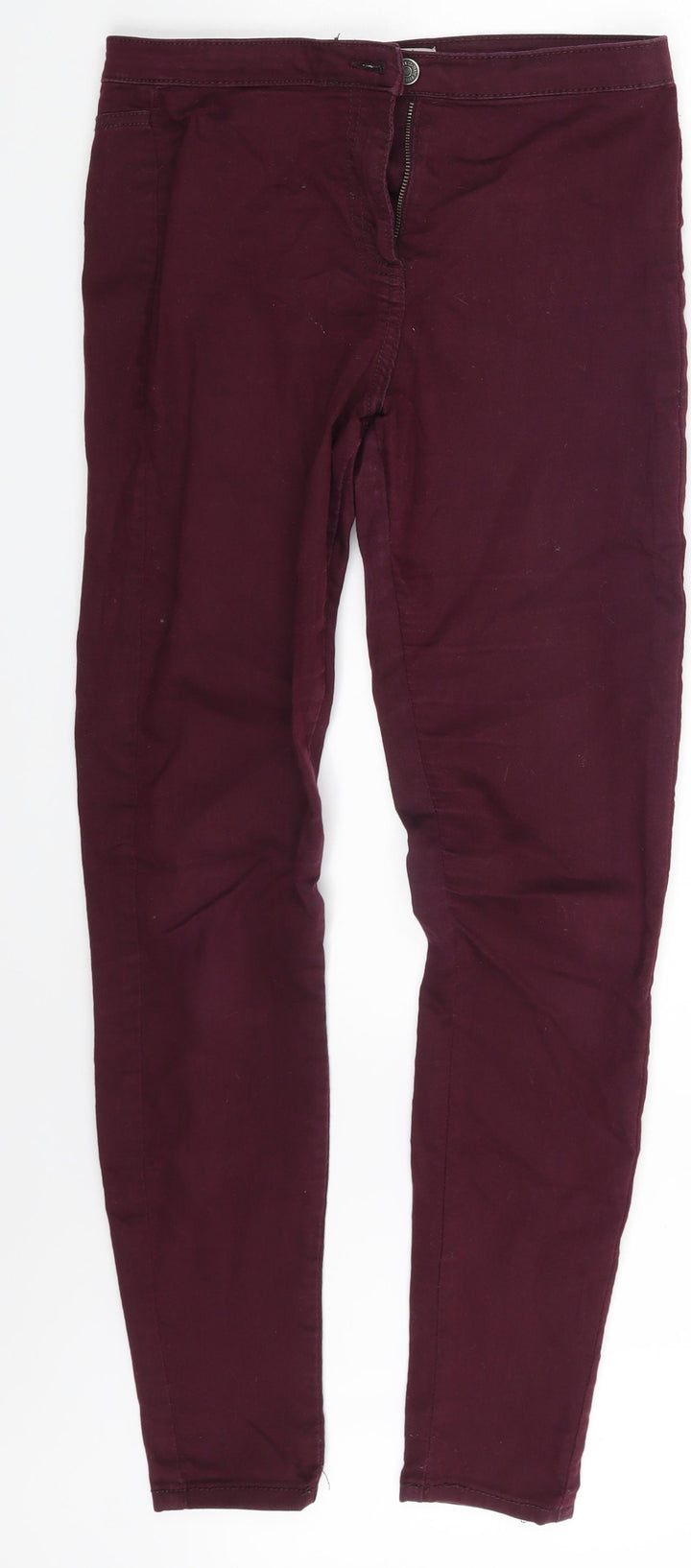 Denim Co. Womens Purple Denim Skinny Jeans Size 8 L27 in