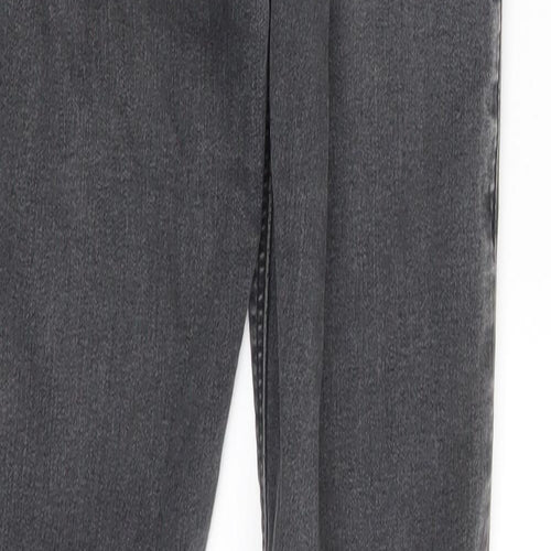 Topshop Womens Grey  Denim Skinny Jeans One Size L34 in