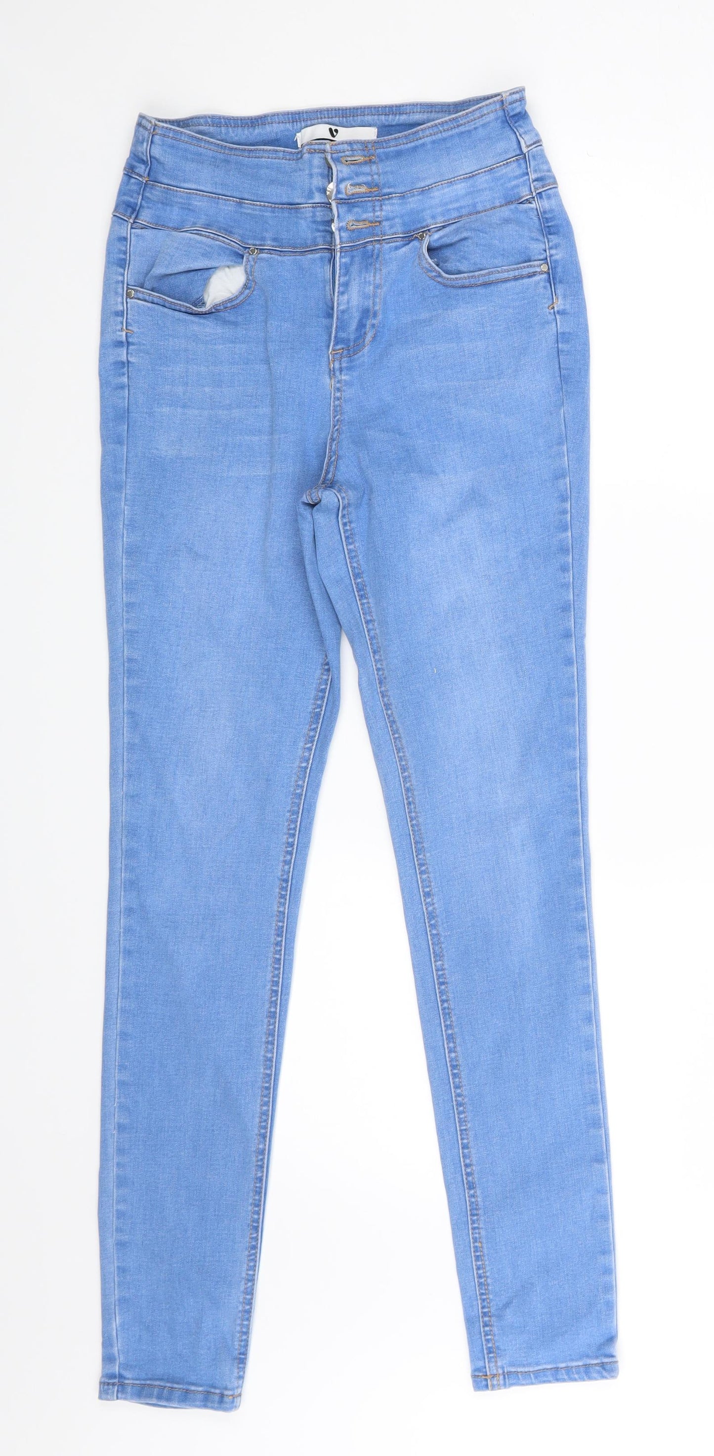 Very Womens Blue  Denim Skinny Jeans Size 10 L27 in