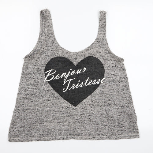 Divided Womens Grey   Basic Tank Size M