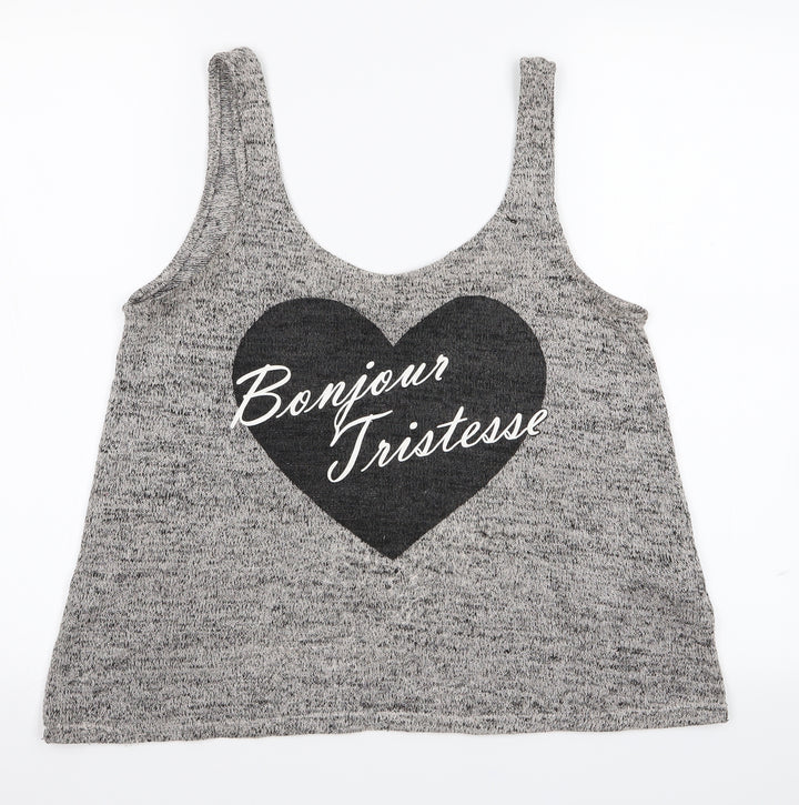 Divided Womens Grey   Basic Tank Size M