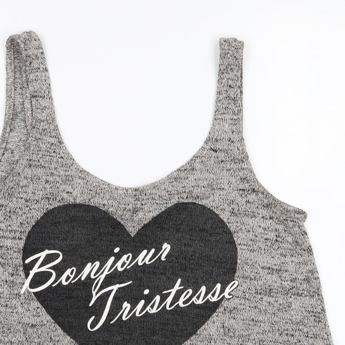 Divided Womens Grey   Basic Tank Size M