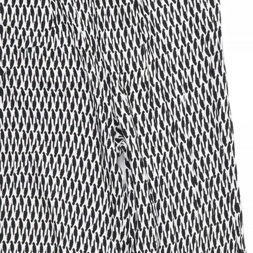 George Womens Black Animal Print  Trousers  Size 12 L31 in