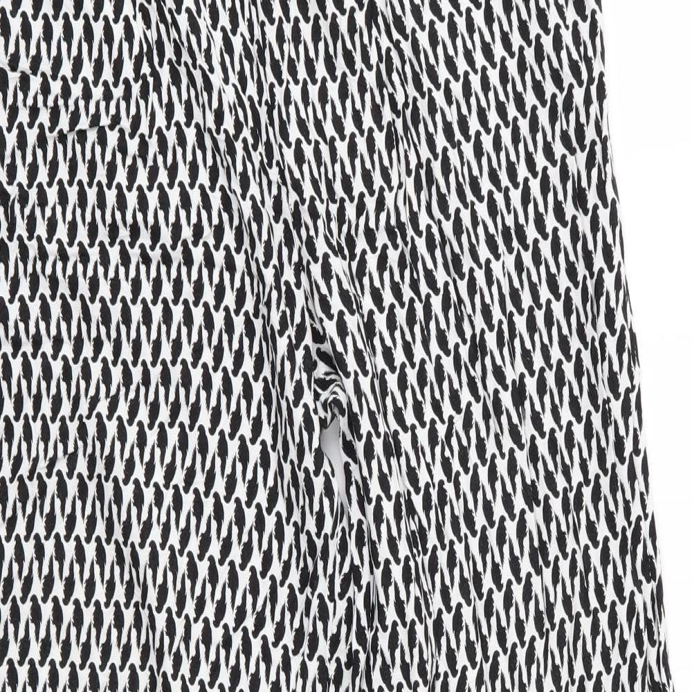 George Womens Black Animal Print  Trousers  Size 12 L31 in