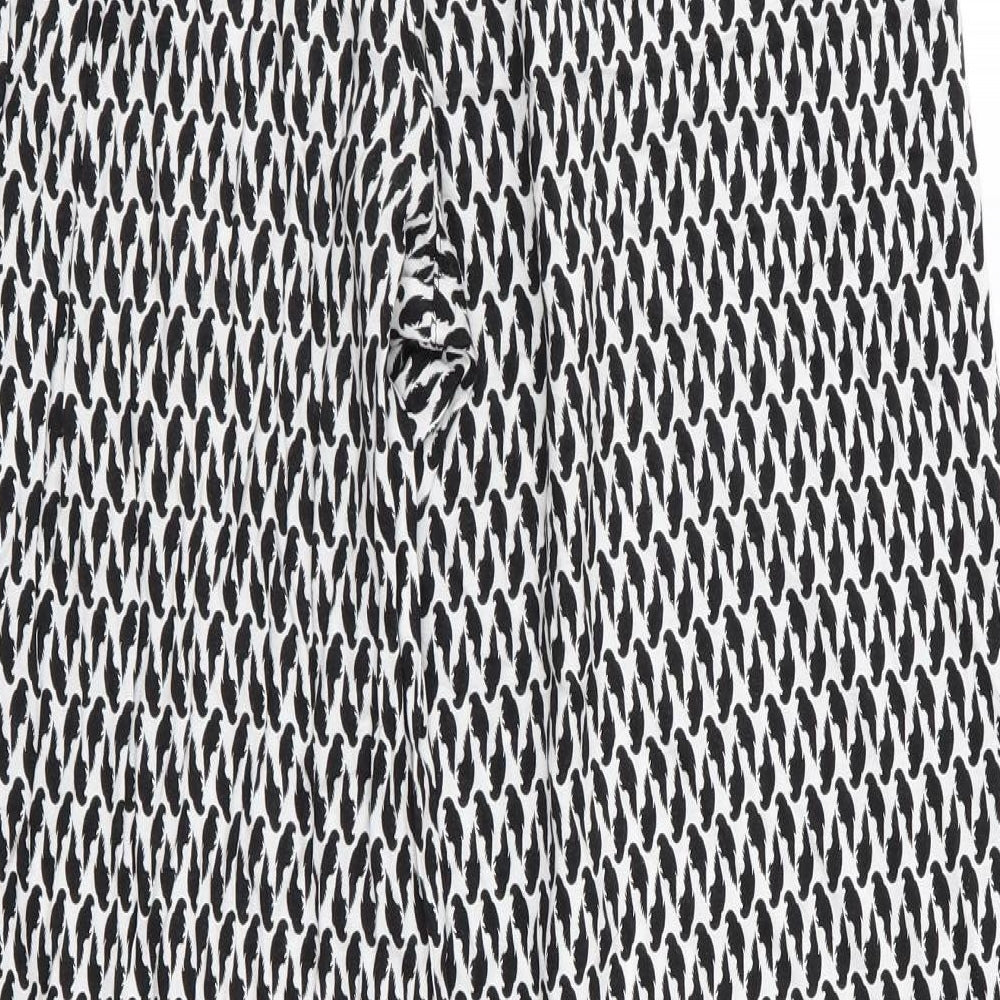 George Womens Black Animal Print  Trousers  Size 12 L31 in