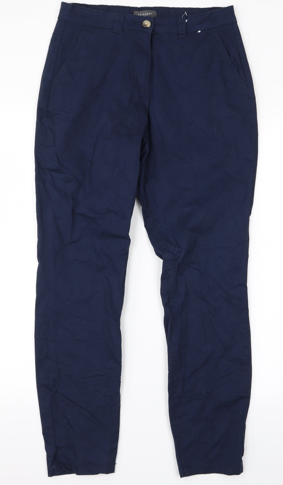 Primark Womens Blue   Chino Trousers Size 8 L25 in