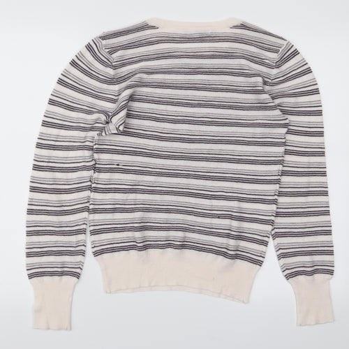 NEXT Womens Purple Striped Knit Pullover Jumper Size 12