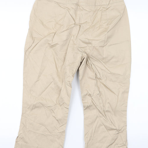 Liz Claiborne Womens Beige   Pedal Pusher Trousers Size 8 L20 in