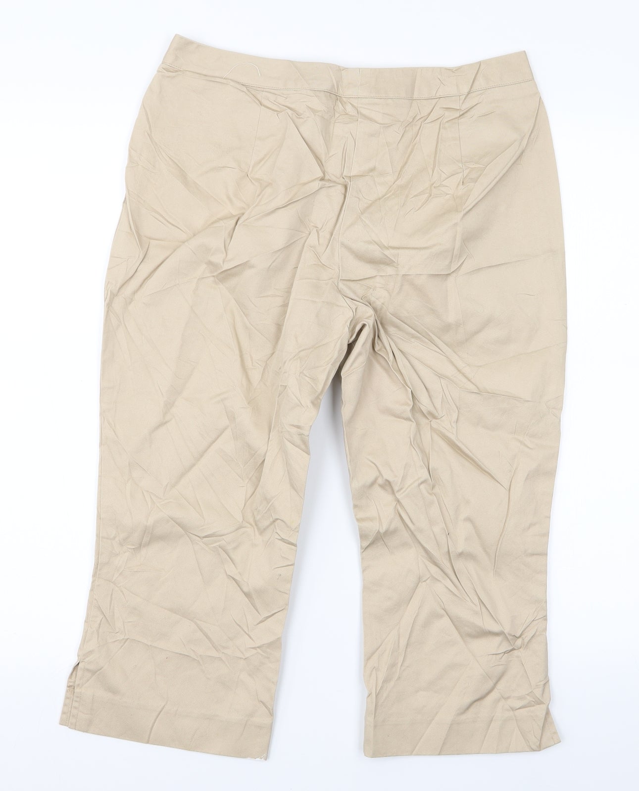 Liz Claiborne Womens Beige   Pedal Pusher Trousers Size 8 L20 in