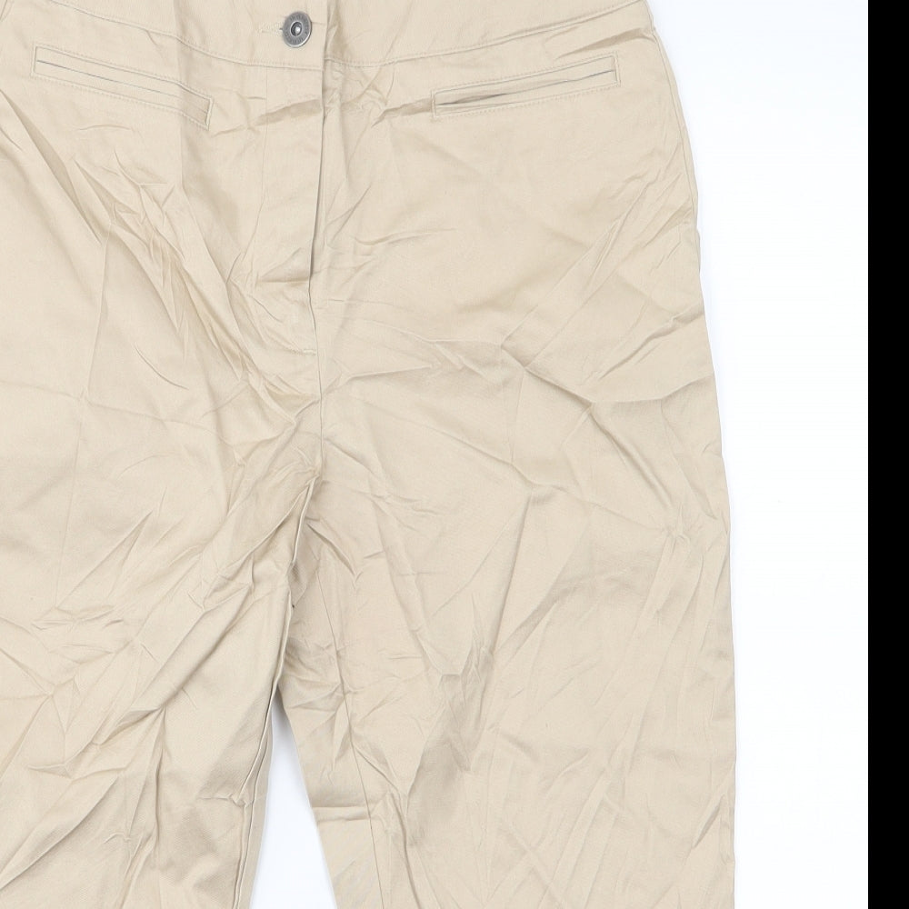 Liz Claiborne Womens Beige   Pedal Pusher Trousers Size 8 L20 in