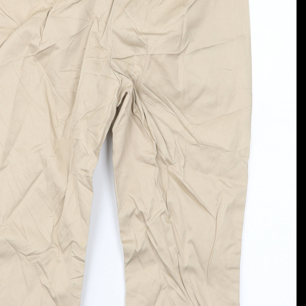 Liz Claiborne Womens Beige   Pedal Pusher Trousers Size 8 L20 in