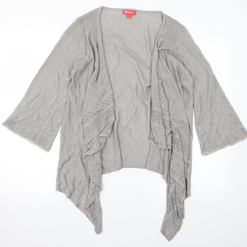 Monsoon Womens Grey  Knit Cardigan Jumper Size M