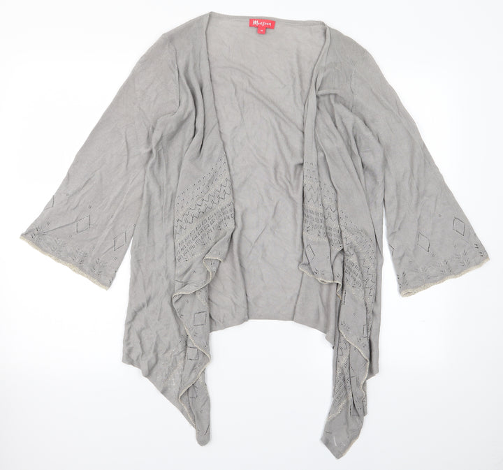 Monsoon Womens Grey Knit Cardigan Jumper Size M