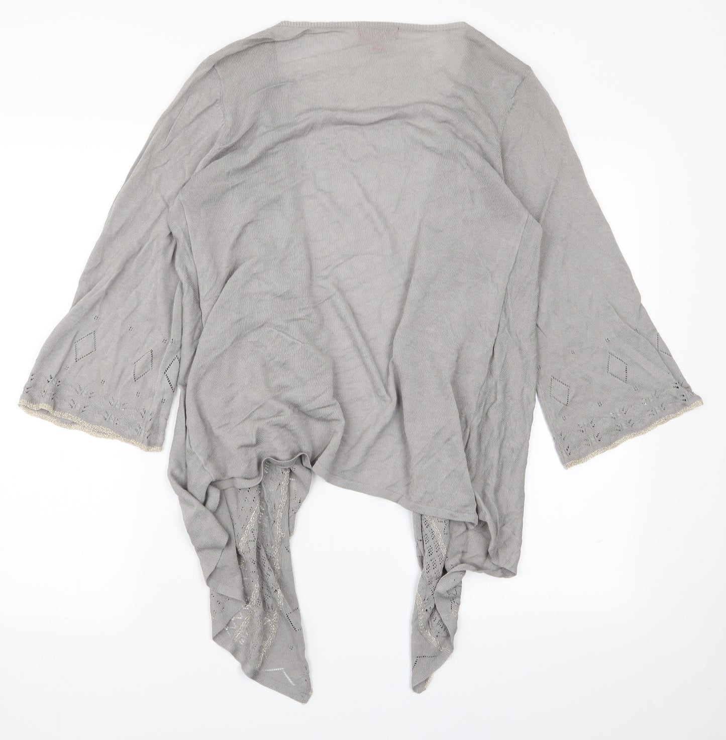 Monsoon Womens Grey  Knit Cardigan Jumper Size M