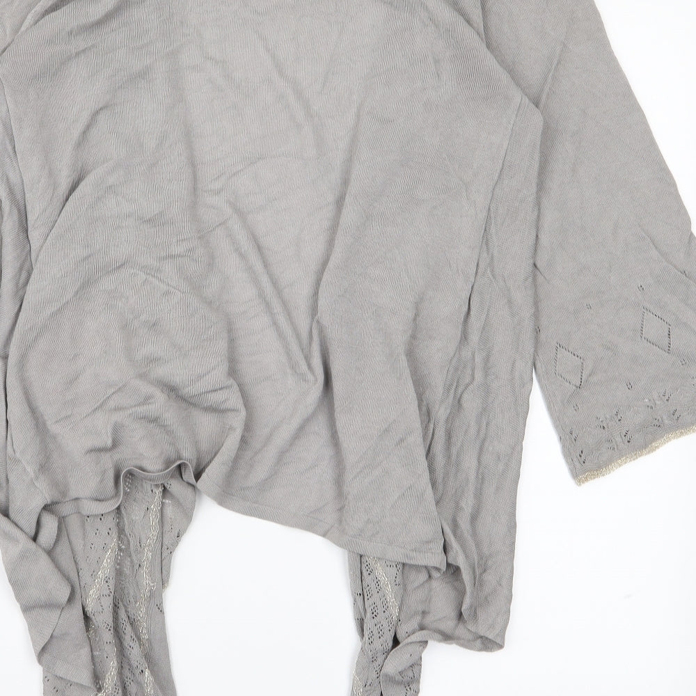 Monsoon Womens Grey  Knit Cardigan Jumper Size M