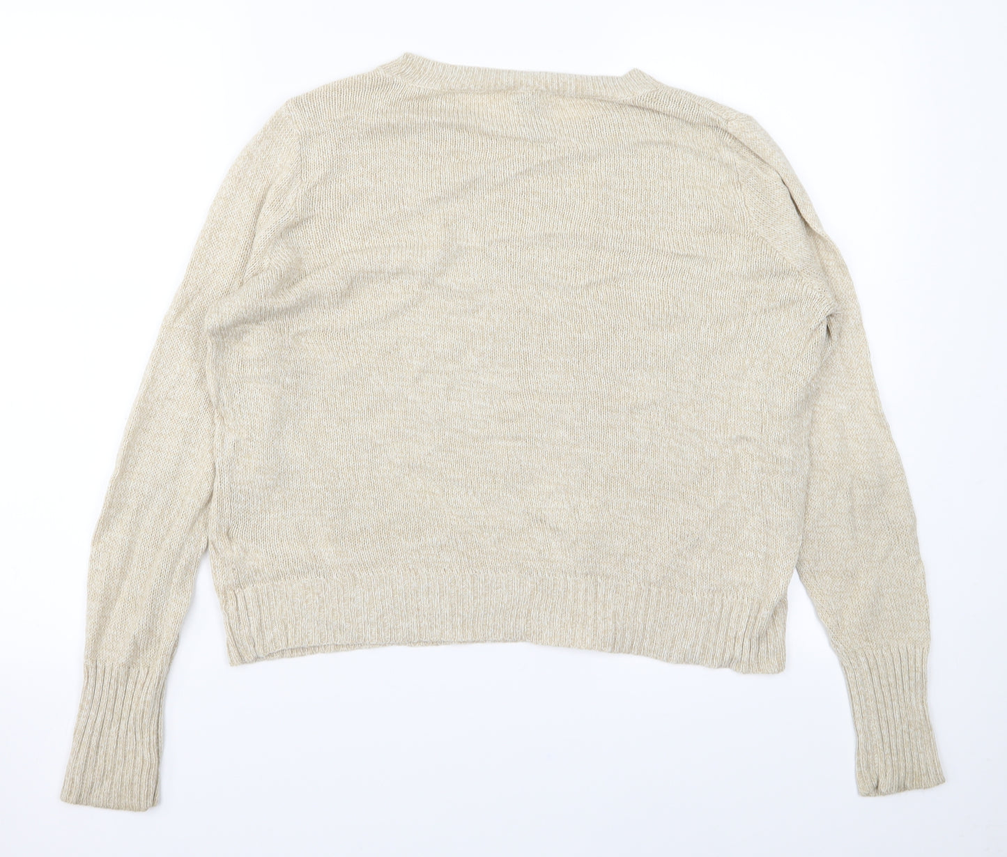 Divided Womens Beige  Knit Pullover Jumper Size M