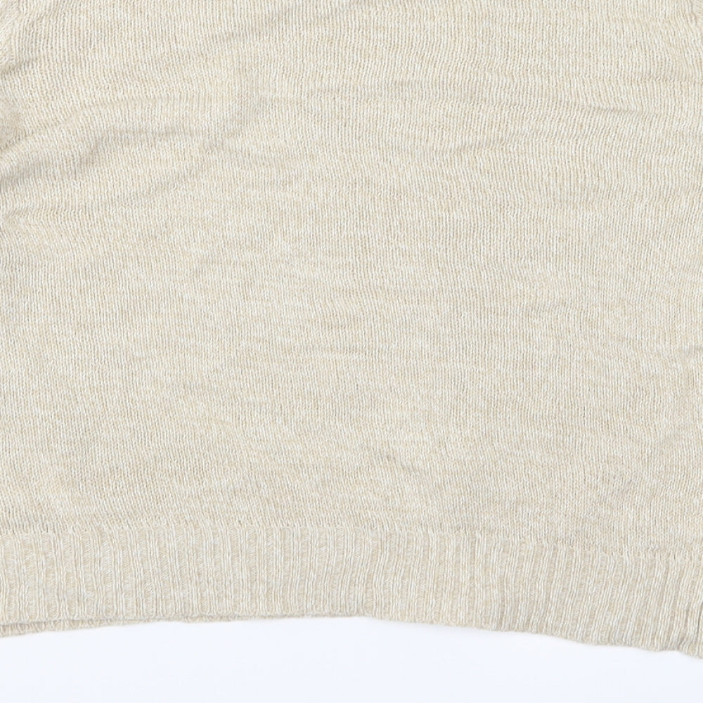 Divided Womens Beige  Knit Pullover Jumper Size M