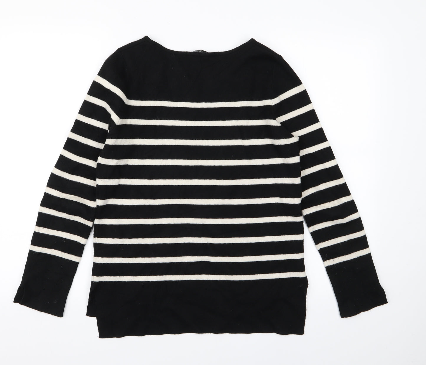 Zara Womens Black Striped  Pullover Jumper Size M