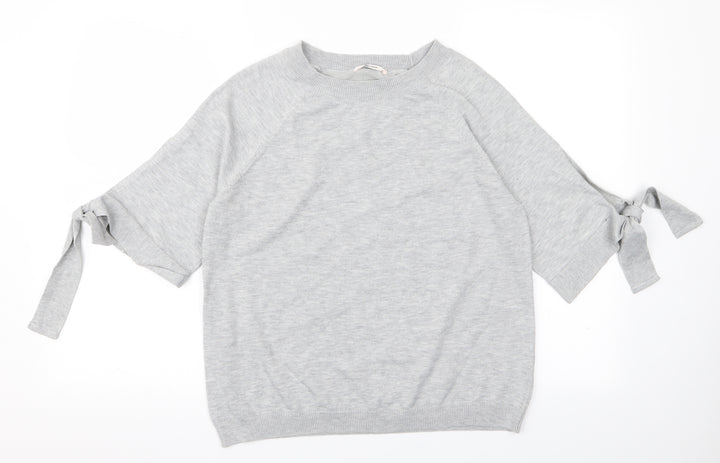 TU Womens Grey  Knit Pullover Jumper Size 12