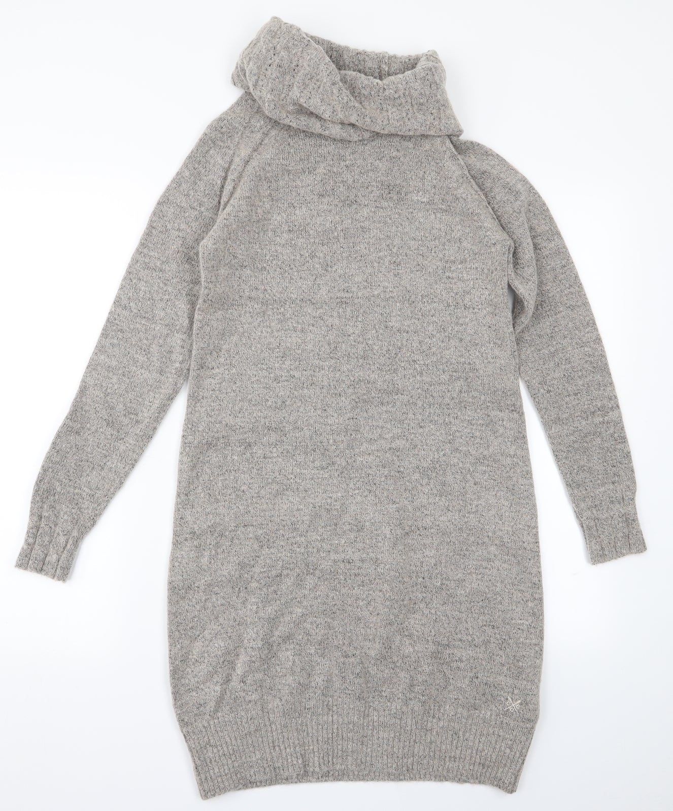 Crew Clothing Womens Grey  Knit Jumper Dress  Size 8