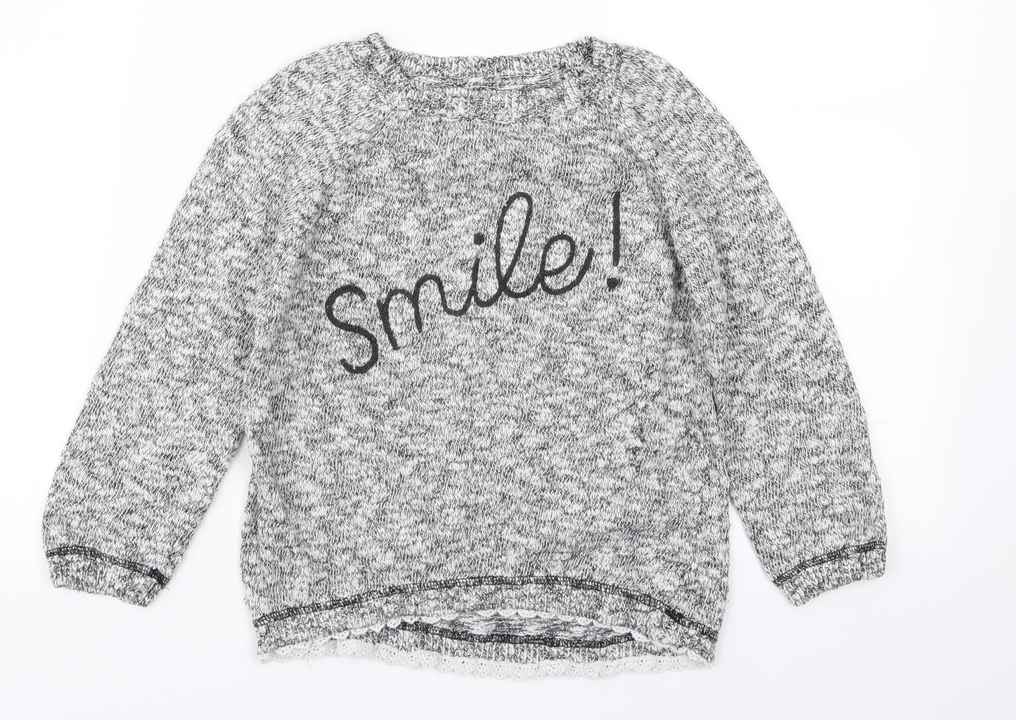 Nutmeg Girls Grey   Basic T-Shirt Size 6-7 Years