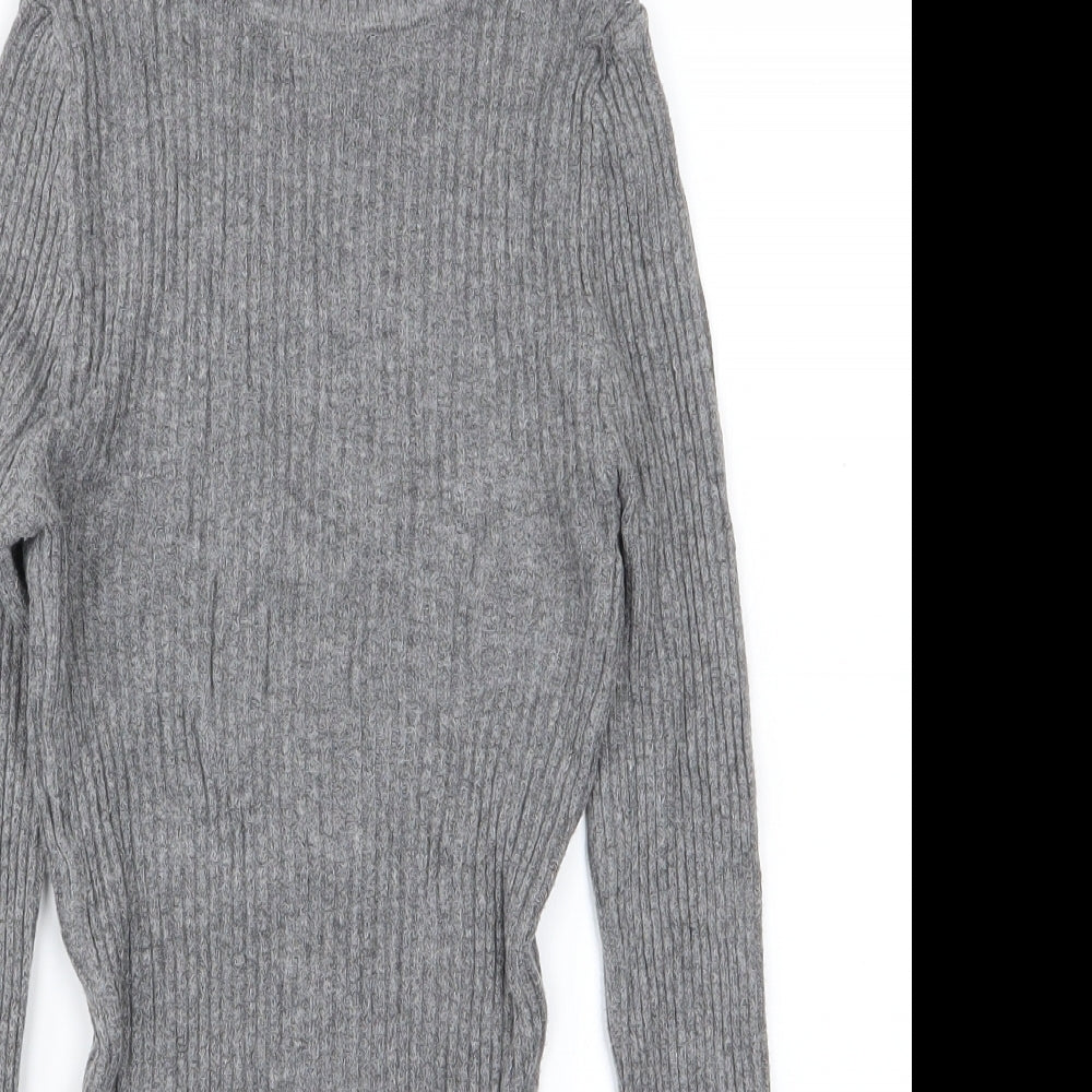 Primark Womens Grey  Knit Pullover Jumper Size 2XS