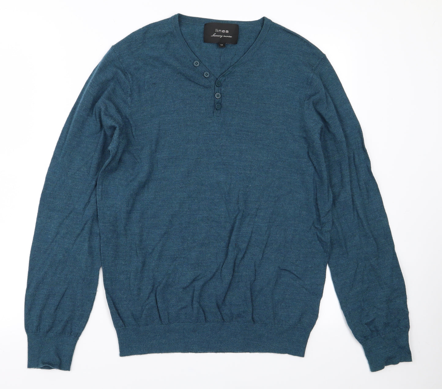 Linea Mens Green  Knit  T-Shirt Size M