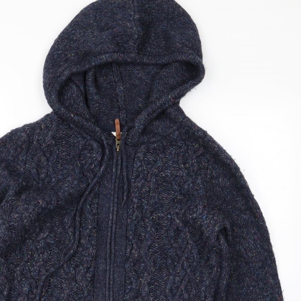 Fatface Womens Blue  Knit Cardigan Jumper Size 12