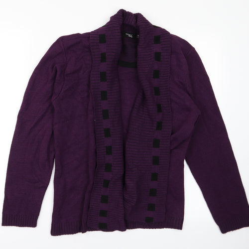 Glimpse Design Womens Purple  Knit Pullover Jumper Size M
