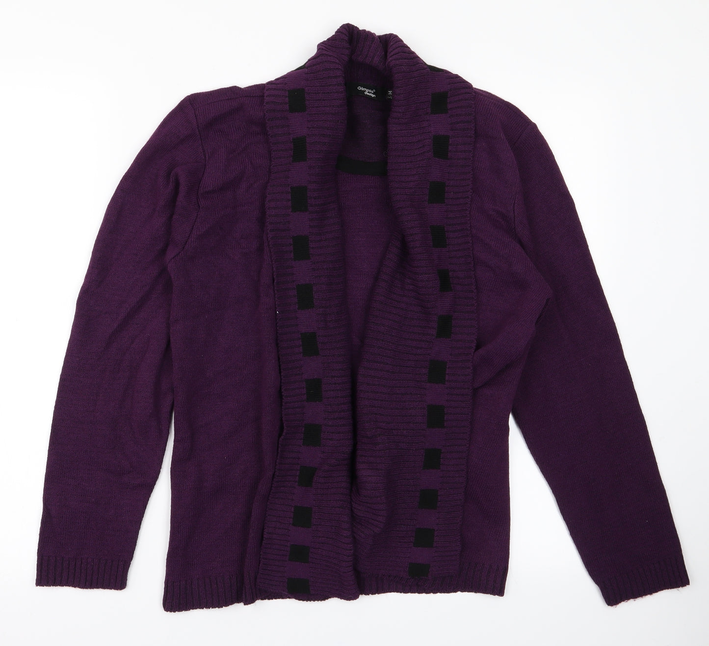 Glimpse Design Womens Purple  Knit Pullover Jumper Size M