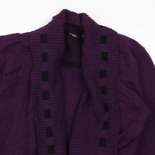 Glimpse Design Womens Purple  Knit Pullover Jumper Size M