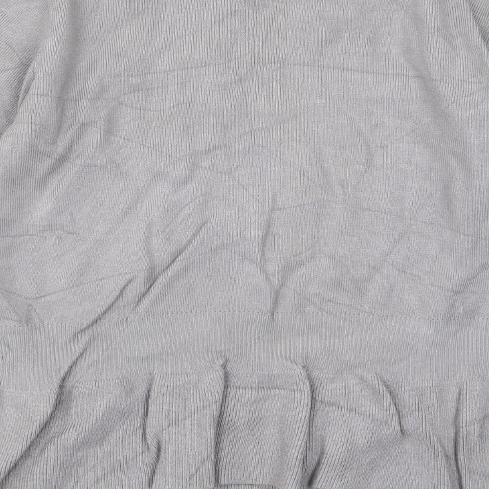 New Look Womens Grey  Knit Pullover Jumper Size S