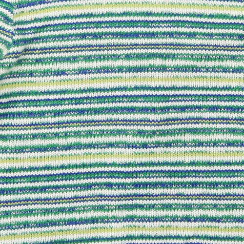 Per Una Womens Green Striped Knit Cardigan Jumper Size 16