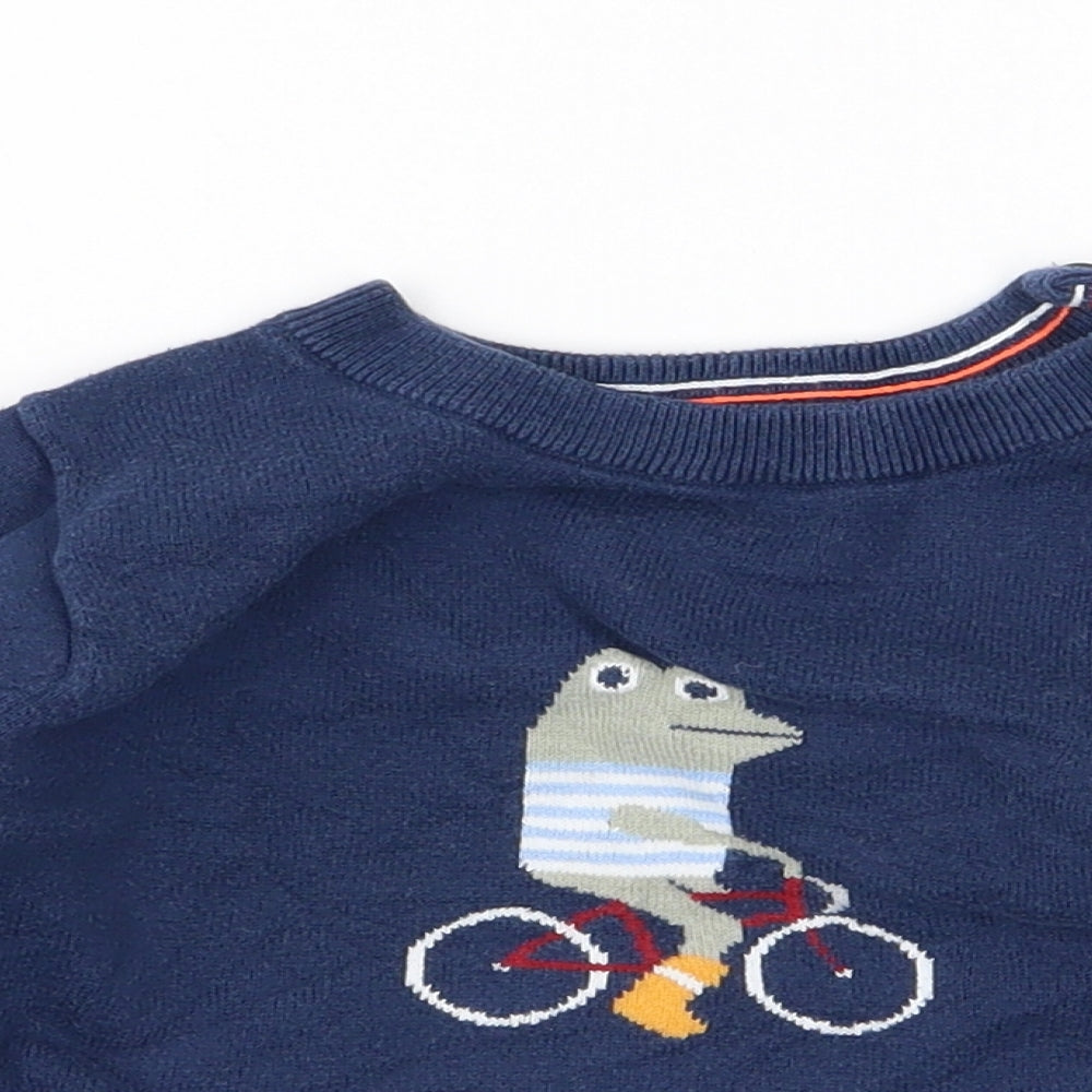 Jacadi Boys Blue  Knit Pullover Jumper Size 3 Years