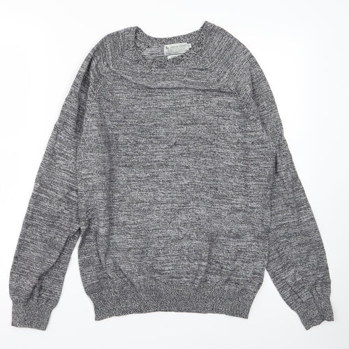 TU Mens Grey  Knit Pullover Jumper Size S