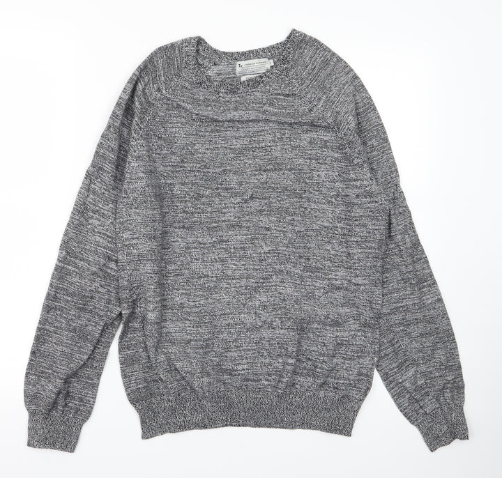 TU Mens Grey Knit Pullover Jumper Size S