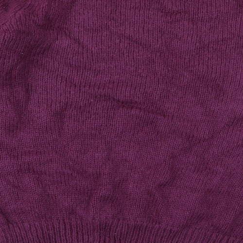 Paramour Womens Purple  Knit Pullover Jumper One Size
