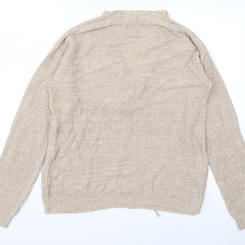 Preworn Womens Beige  Knit Pullover Jumper Size M