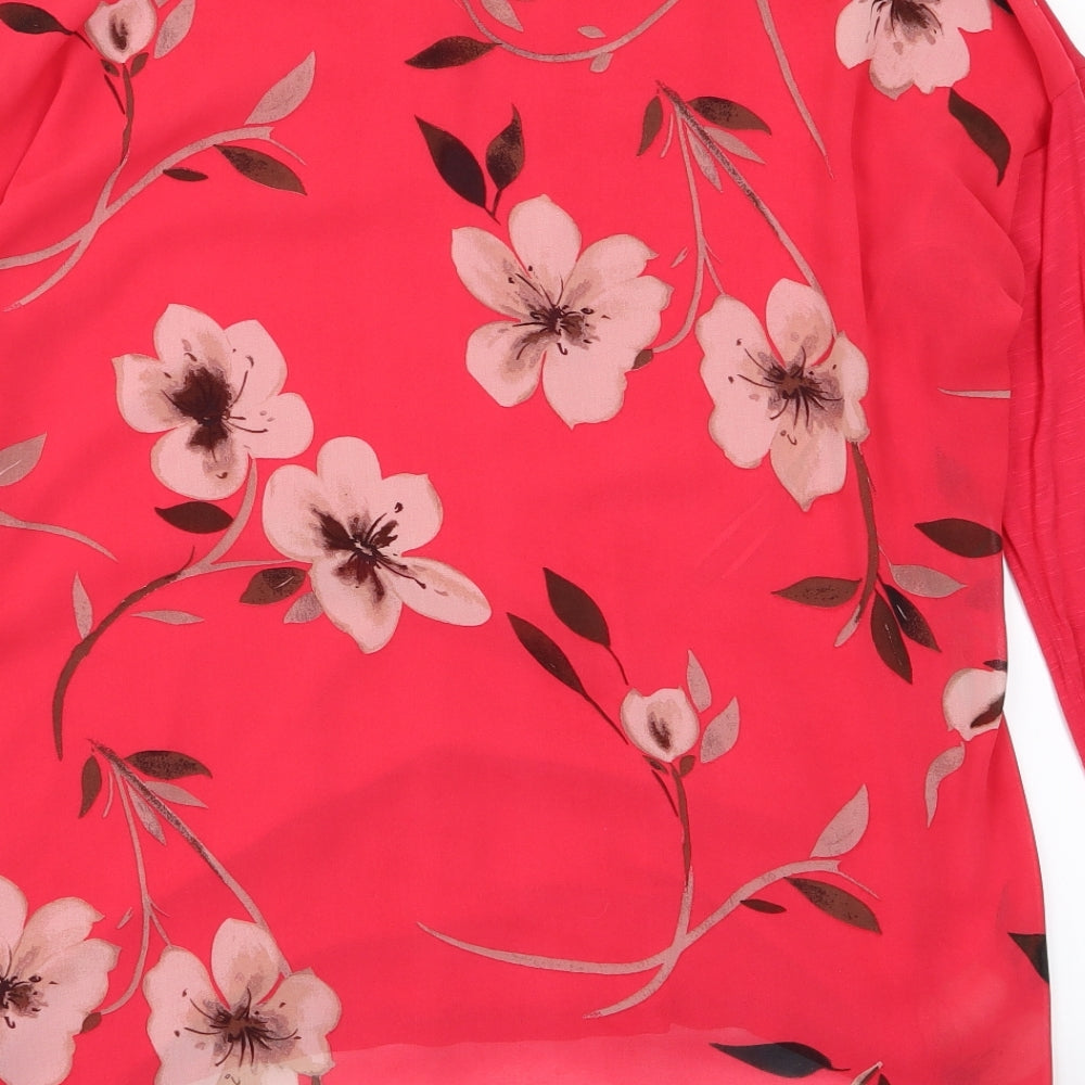 NEXT Womens Pink Floral  Basic T-Shirt Size 14
