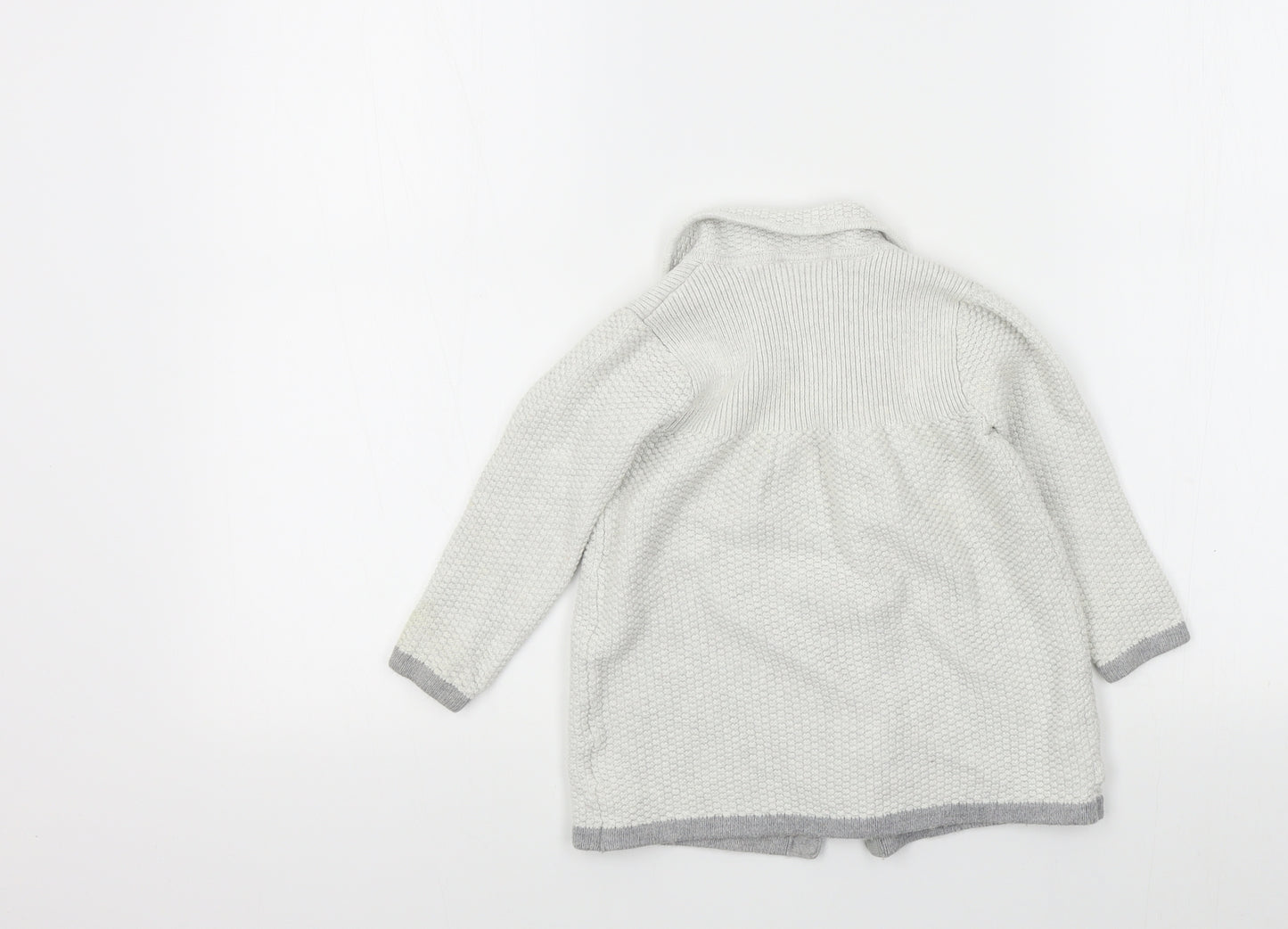 The little white company Baby White Colourblock  Cardigan Jumper Size 18-24 Months