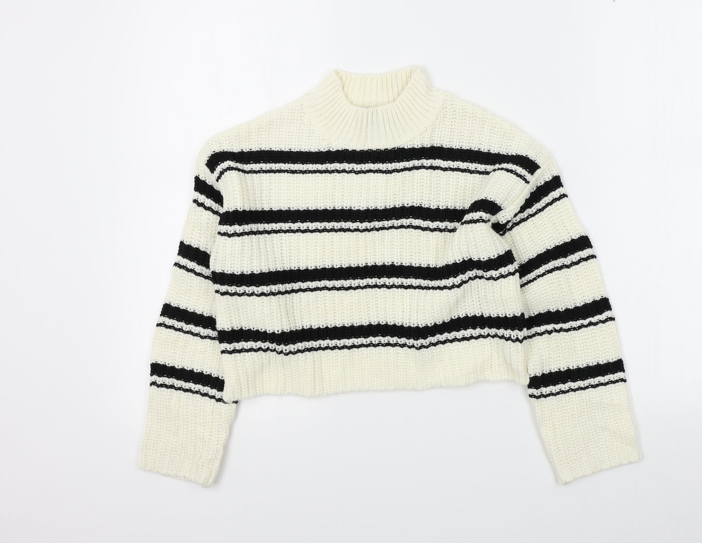New Look Girls Beige Striped  Pullover Jumper Size 10-11 Years