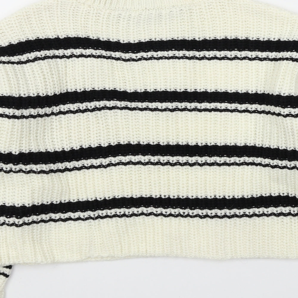 New Look Girls Beige Striped  Pullover Jumper Size 10-11 Years