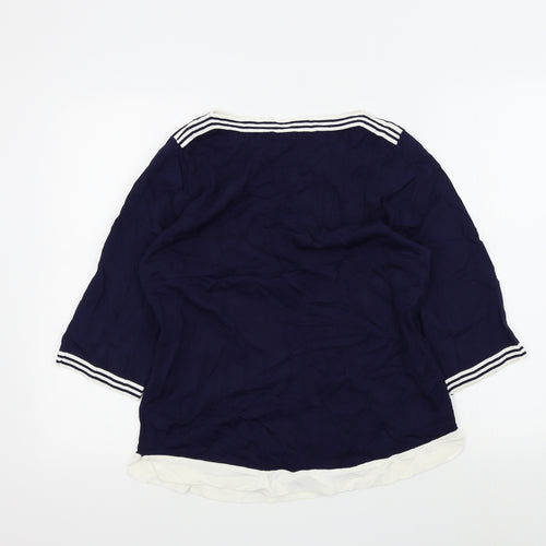 text Womens Blue   Pullover Jumper Size M