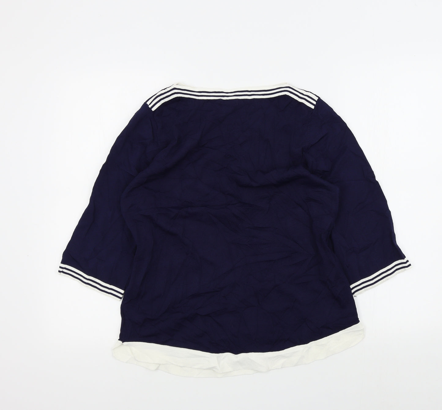 text Womens Blue   Pullover Jumper Size M