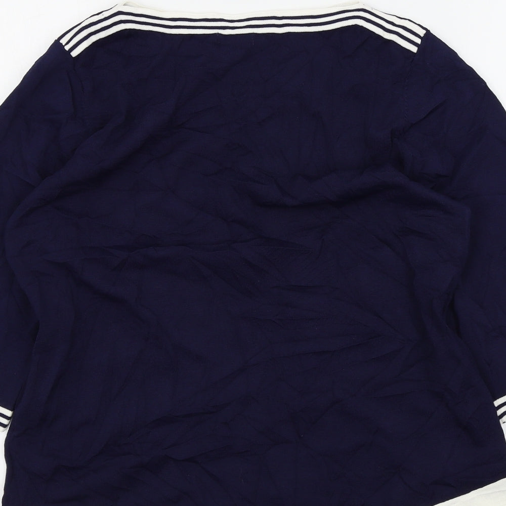 text Womens Blue   Pullover Jumper Size M
