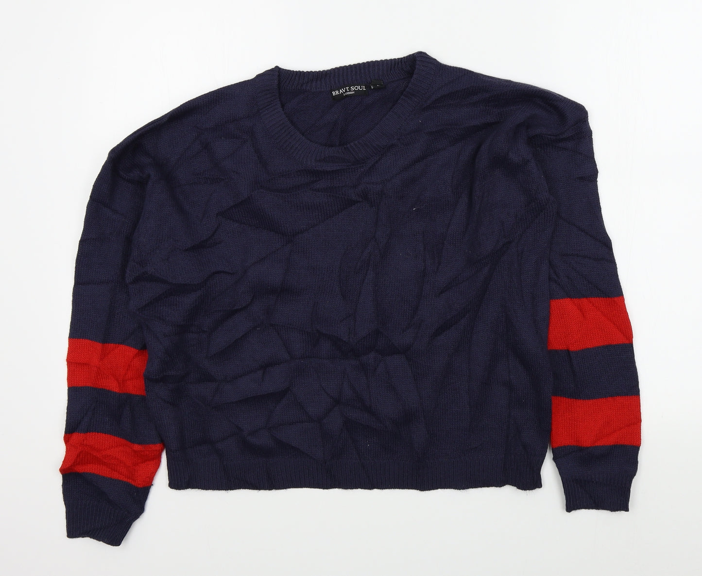 Brave Soul Womens Blue   Pullover Jumper Size L